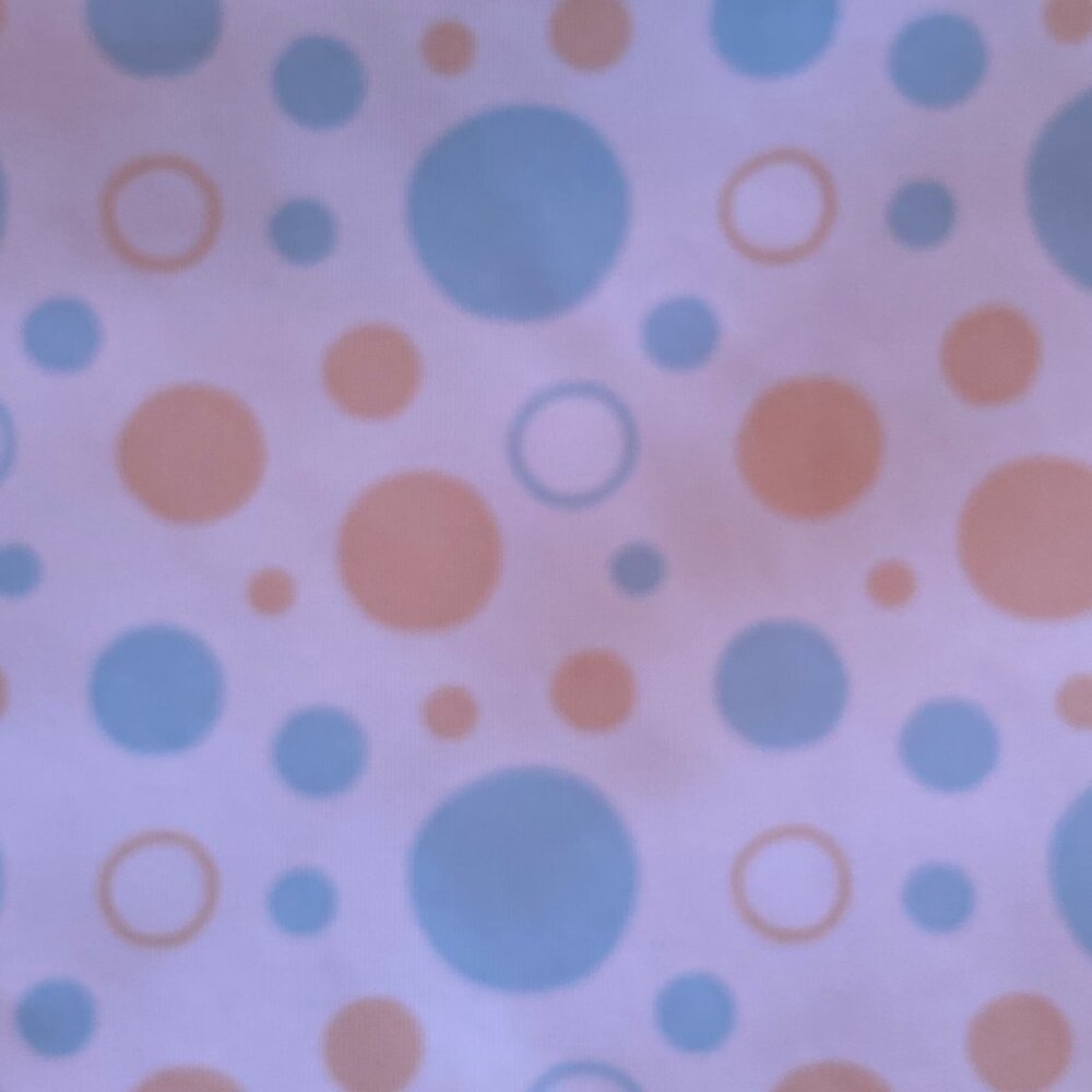 Pat the Bunny Security Blanket Lovey Baby Plush Dot Peach Blue Satin Edge - Picture 4 of 10